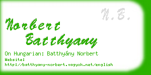 norbert batthyany business card